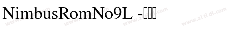 NimbusRomNo9L 字体转换